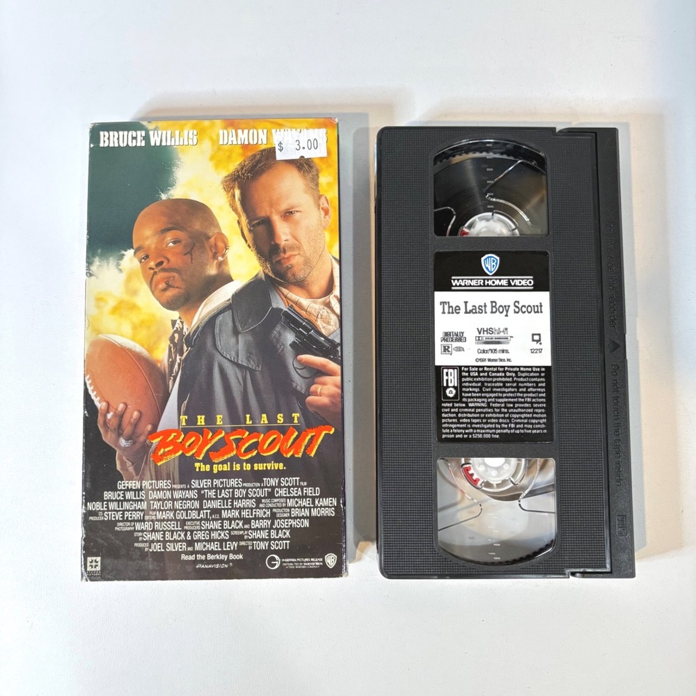 The Last Boy Scout VHS Bruce Willis Damon Wayans 1991 Action Movie Warner Video